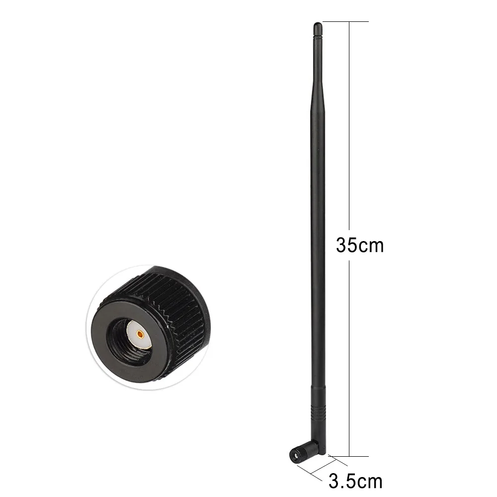 8우드 2.4GHz 5GHz 듀얼 밴드 12dBi 전방향 안테나 802.11n/b/g RP-SMA 남성 커넥터 + 35cm U.FL 미니 2팩