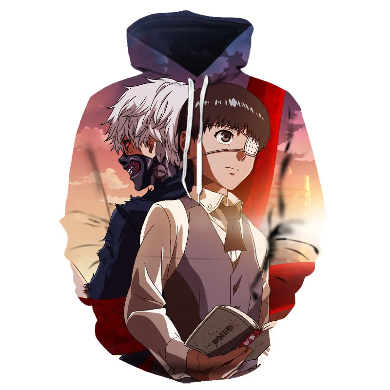 Толстовка Tokyo Ghoul Спортивная повседневная с 3d принтом Харадзюку хип-хоп для