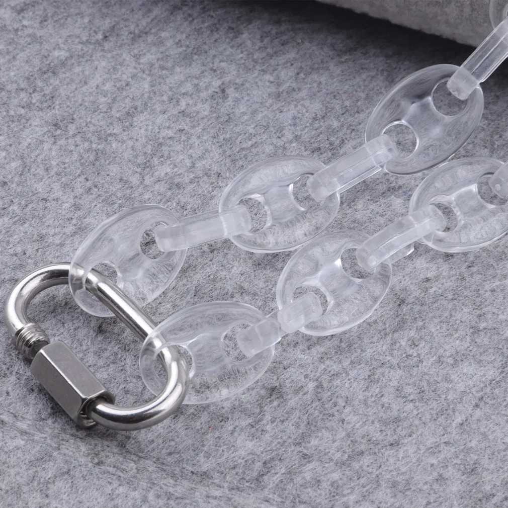FishSheep Clear Acrylic Chain Necklace for Men Women Rock Punk