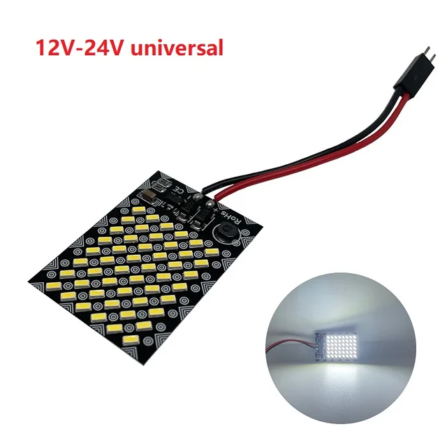 12V-24V Universal Car Interior Readling Lamp 3014SMD LED Panel Dome Light High Brightness Bulb Truck Waterproof Lamp 4