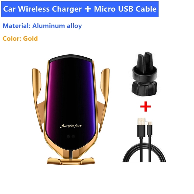 Fast Car Wireless Charger Air Conditioning Vent Electric Wireless Charging Phone Holder For IPhone And Android Phone