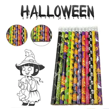 

15pcs Christmas Halloween Pencils HB Wooden Writing Drawing Pencils Stationery For Primary School Students