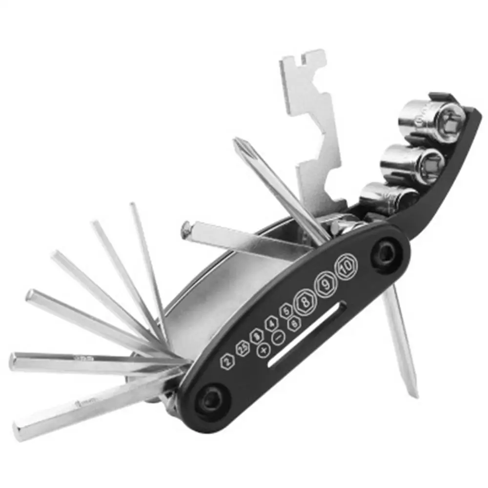 16 in 1 Multi-Function Bike Cycling Mechanic Repair Tool Kit w/ Tire Repair Tool 