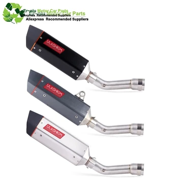 

Motorcycle Muffler Exhaust Full System Connect Link Pipe Middle Pipe Slip On For YAMAHA FZ1 FZ1N FZ1000 2005-2016