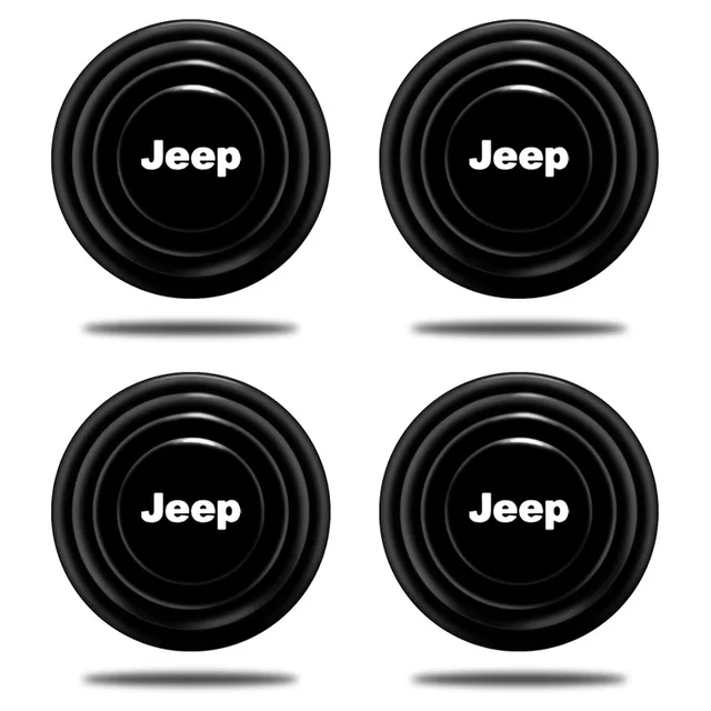 2/4Pcs Auto Shock Stickers Absorber Car Door Soundproof Buffer Pier For Jeep Grand Cherokee Commander Renegade Wrangler JK JL 4pcs