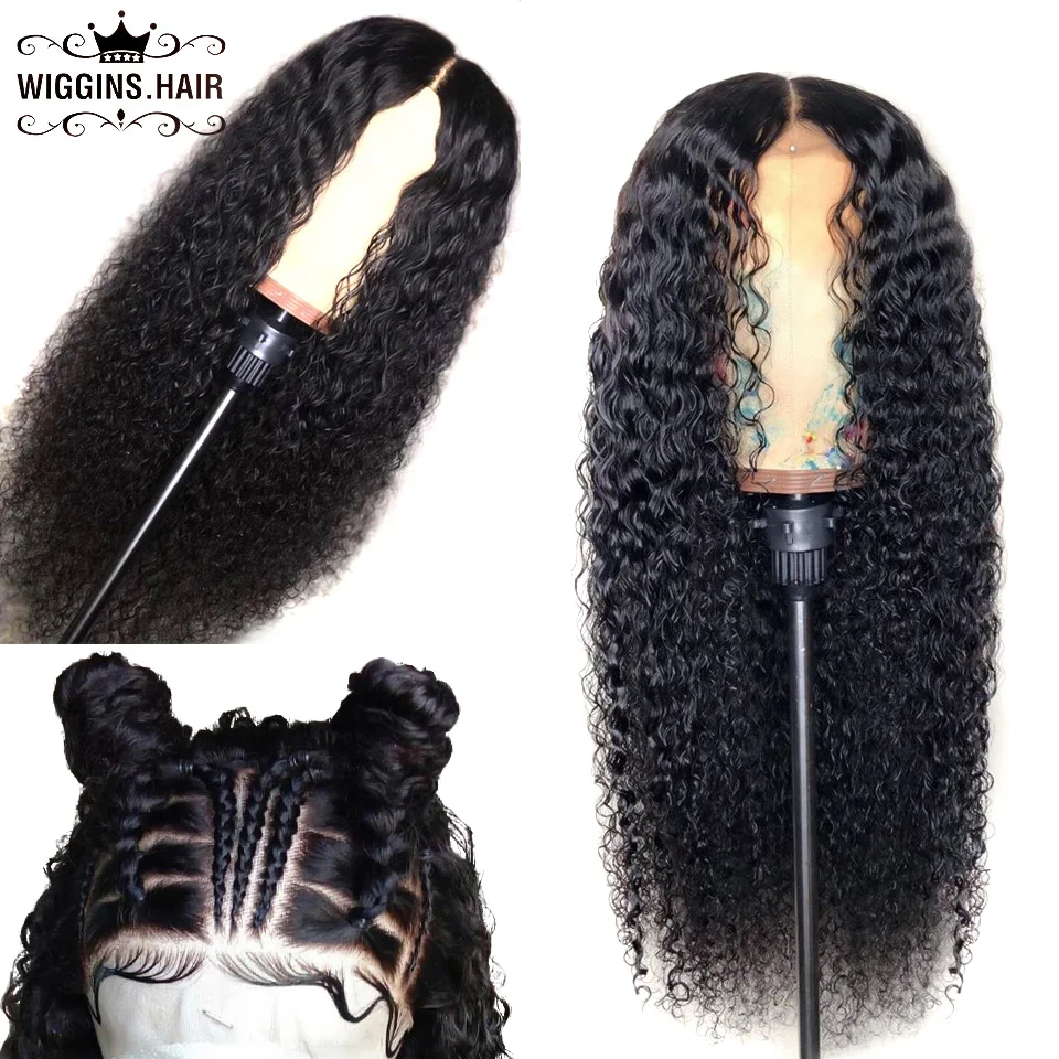 

13x4 Lace Front Human Hair Wigs Brazilian Curly Human Hair Wig Pre Plucked With Baby Hair Bleached Knots Wiggins Remy Wigs