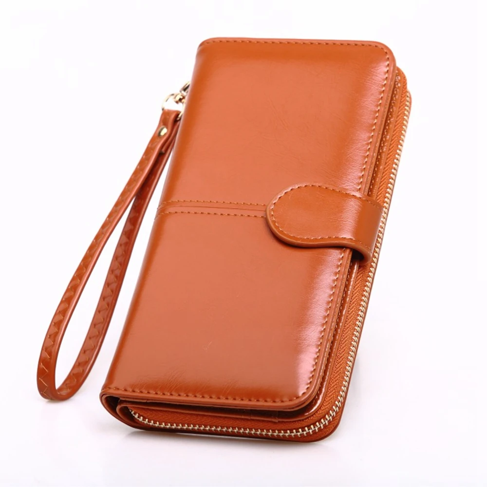 

Korean Casual Women Zipper Long/Short Wallet Lady Clutch Card Holder Zipper Buckle Folding Wallet PU Leather Coin Purse