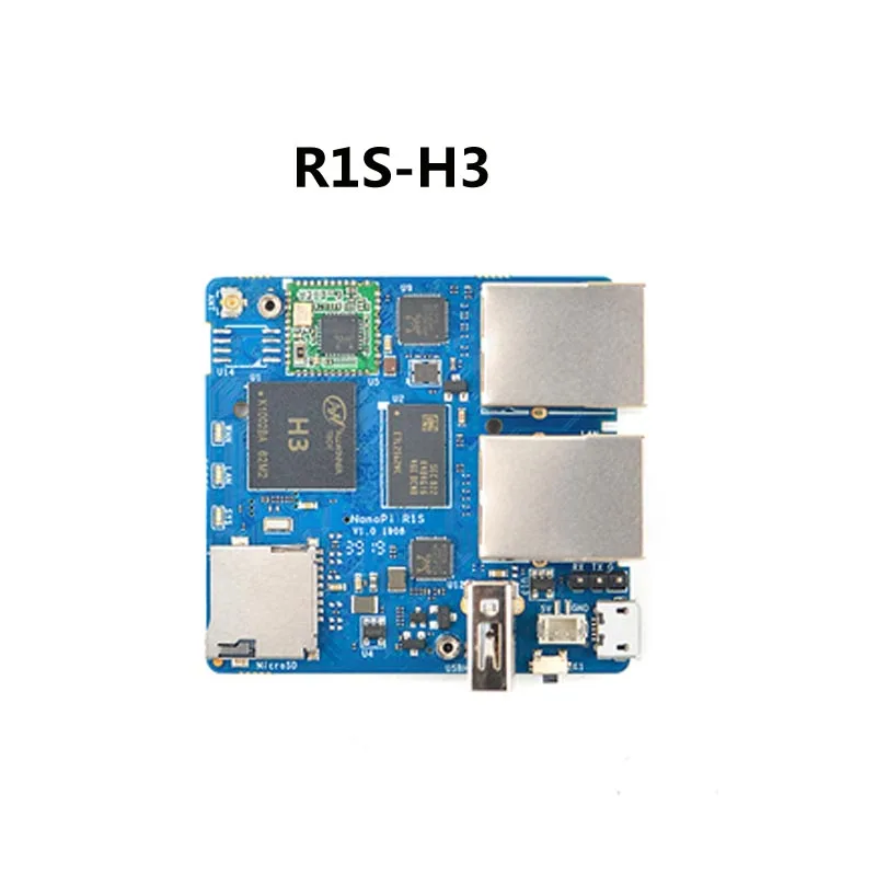 Дружественный NanoPi R1S портативный маленький путь, все Chi H3/H5 двойной гигабитный Ethernet порт 512 М памяти OpenWRT