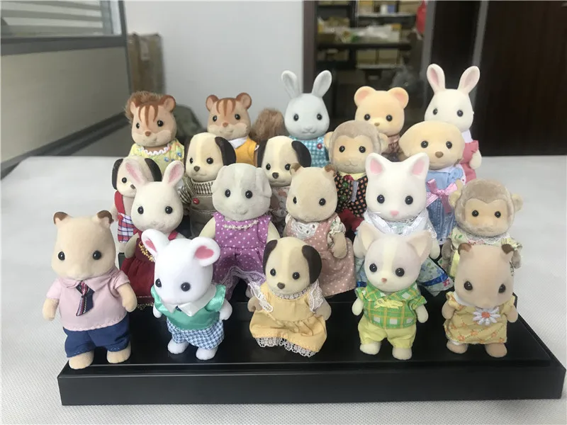 Geniune Sylvanian Family 10 шт. пушистые фигурки для собак/Squrriels/Bear/Mouse/Sheep случайная Новинка