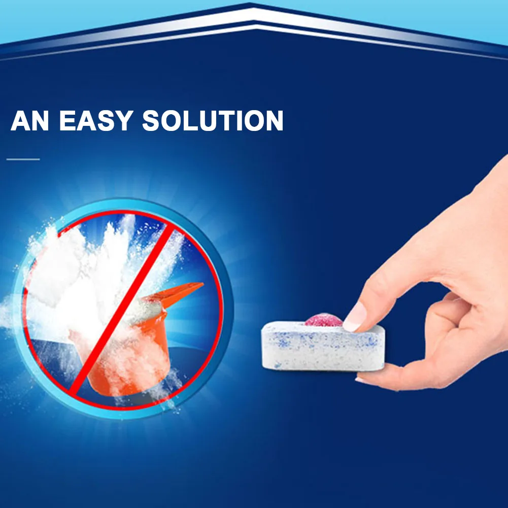 30Pcs Dishwasher Detergent Concentrated Rinse Block Powerball Dish Tabs Cleaning Dishwashing Tablets SEP99