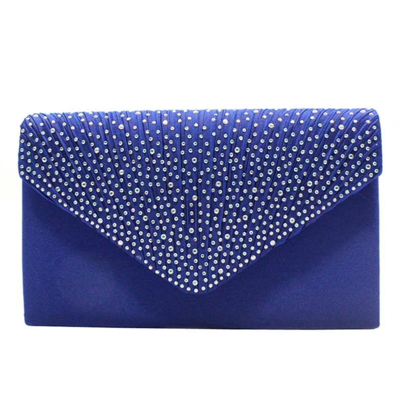 BL Блестящие стразы, сумка-конверт, Женский вечерний клатч, сумочка, роскошная сумка для свадебного платья, сумка для невесты на цепочке, сумка на плечо, Прямая поставка - Цвет: BL