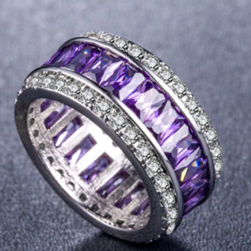 Milangirl Luxury Romantic Zircon Wedding Engagement Round Circle Couple Rings for women Jewelry Ring wedding rings round rings womens ring couple rings cubic zircon ring finger rings jewelry rings ring jewelry