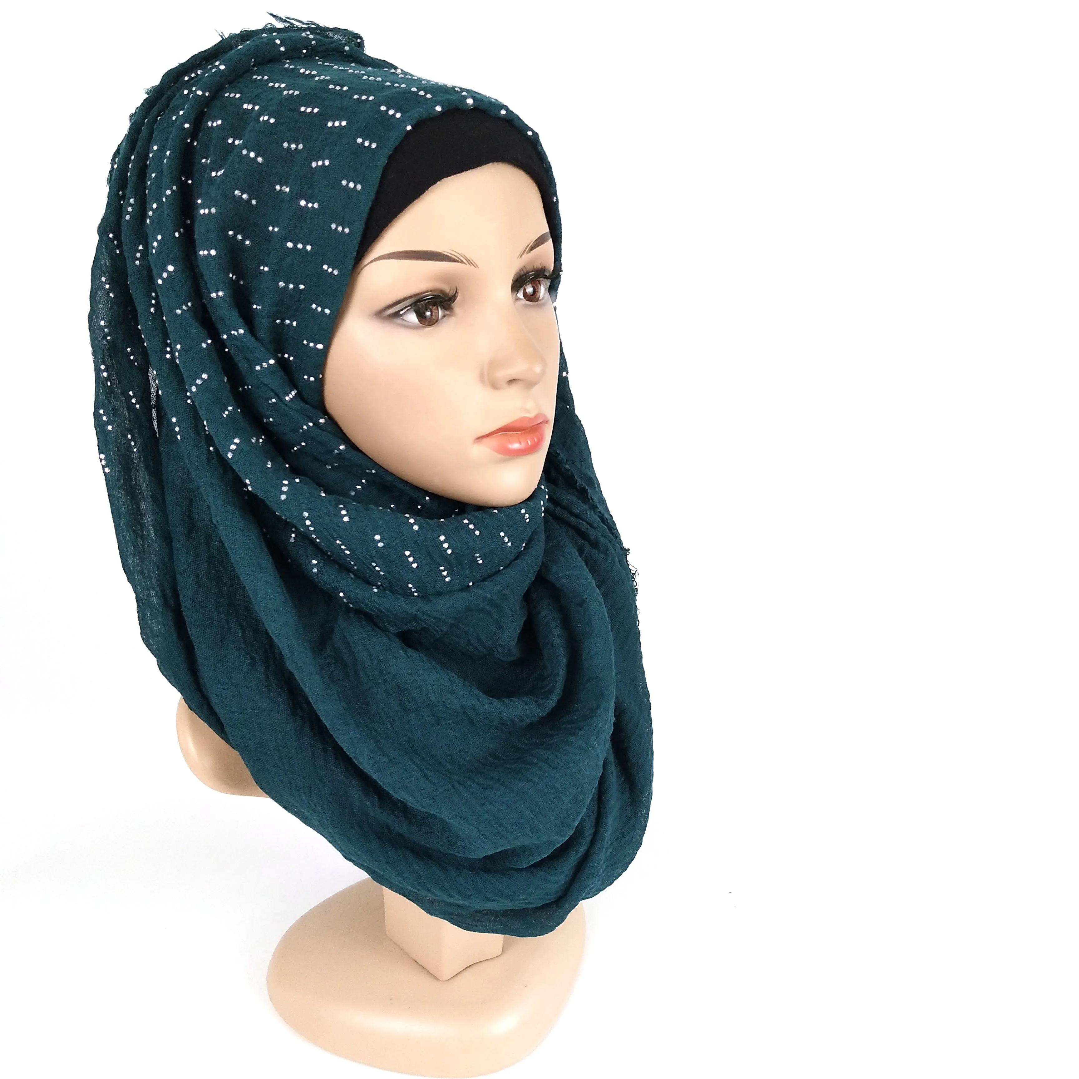 F310pcs высокого качества Алмазная вискоза crinkle хиджаб шаль Длинный Макси-шарф/шарфы можно выбрать цвета