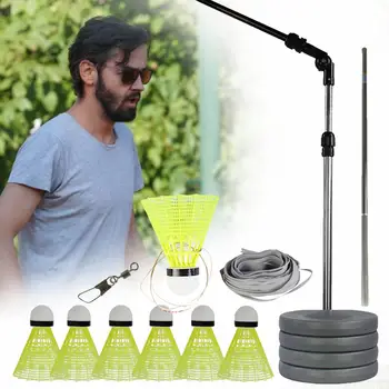 

Elastic Badminton Trainer One Person Portable Badminton Single Training Sparring Badminton Set For Children Adult Sport Toys