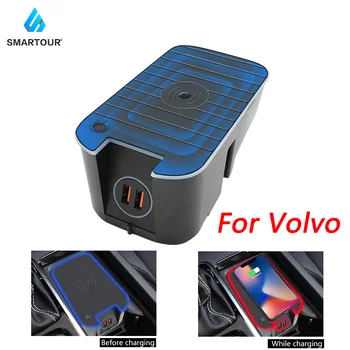

Car wireless charger For volvo XC90 NEW XC60 S90 V90 2018 2019 Special mobile phone charging plate car accessories v60 2020 S60