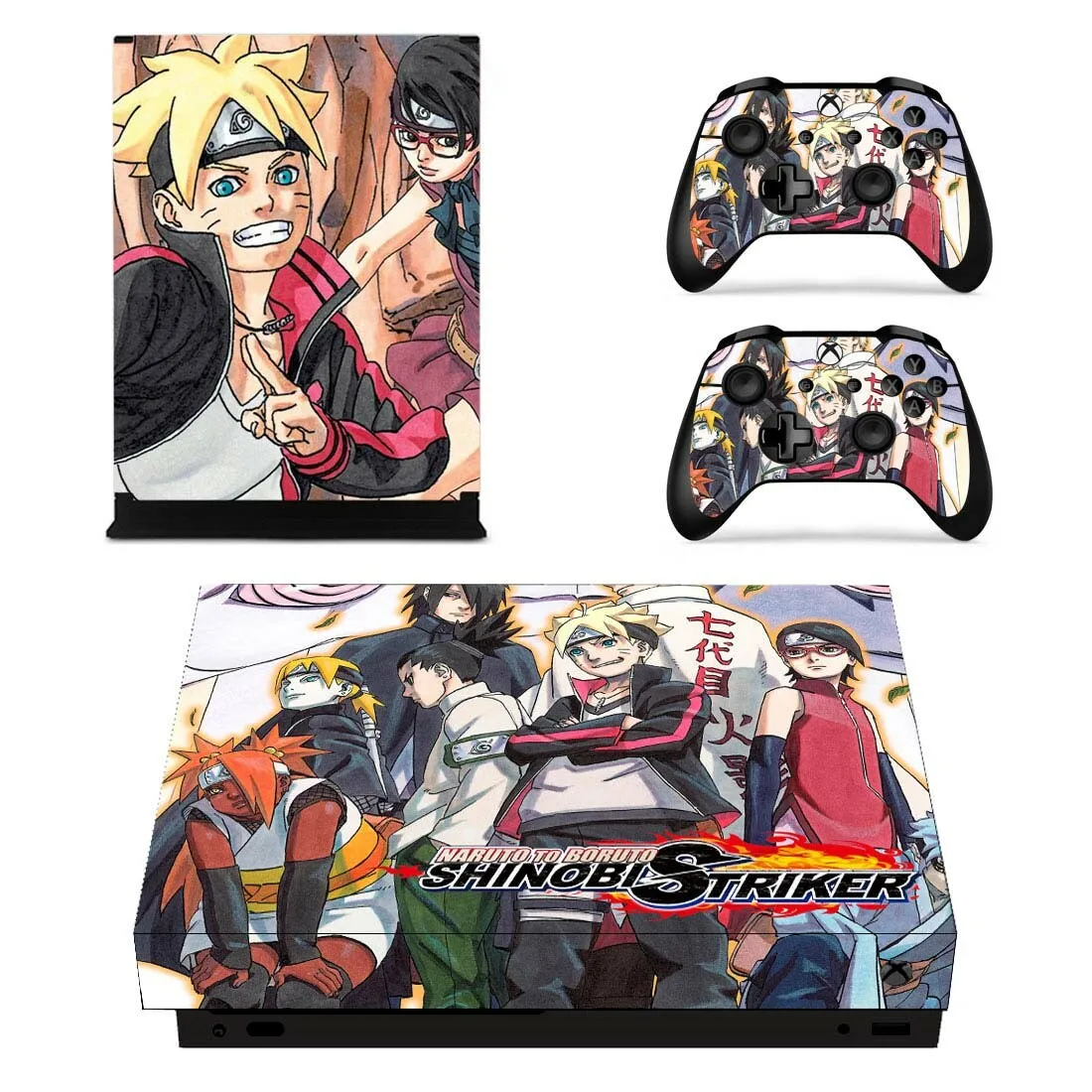 Наклейка для Xbox One X из виниловой кожи Наруто для Boruto Shinobi Striker наклейка для Xbox one X консоль пульт дистанционного управления скины