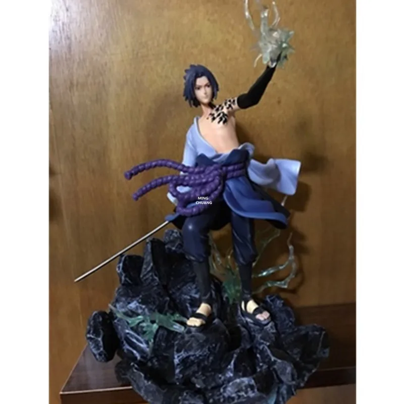 1" Аниме Наруто статуя Hokage бюст Учиха Саске полноразмерная портретная имитация искусства ремесло ПВХ фигурка игрушка коробка 27 см V939