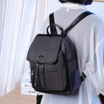 

2020 new women's shoulder bag ladies large capacity travel bag fashion casual solid color zipper backpack