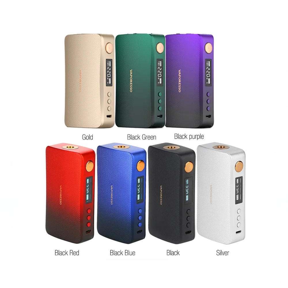 220 Вт Vaporesso GEN мод Vape коробка мод Питание от двух батарей 18650 Совместимость с 510 атомайзер электронная сигарета VS люкс мод