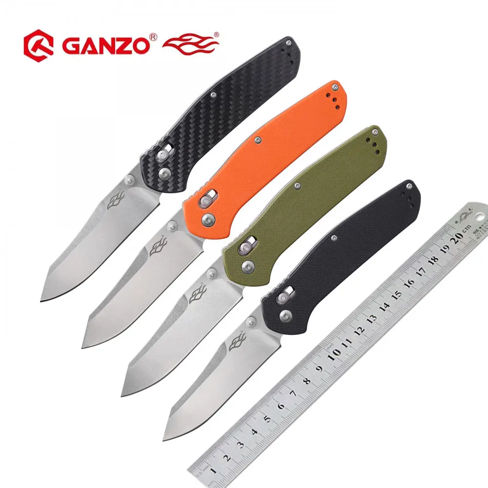 Ganzo F7562 58 60HRC 440C Лезвие G10 или ручка из углеродного волокна Складной нож