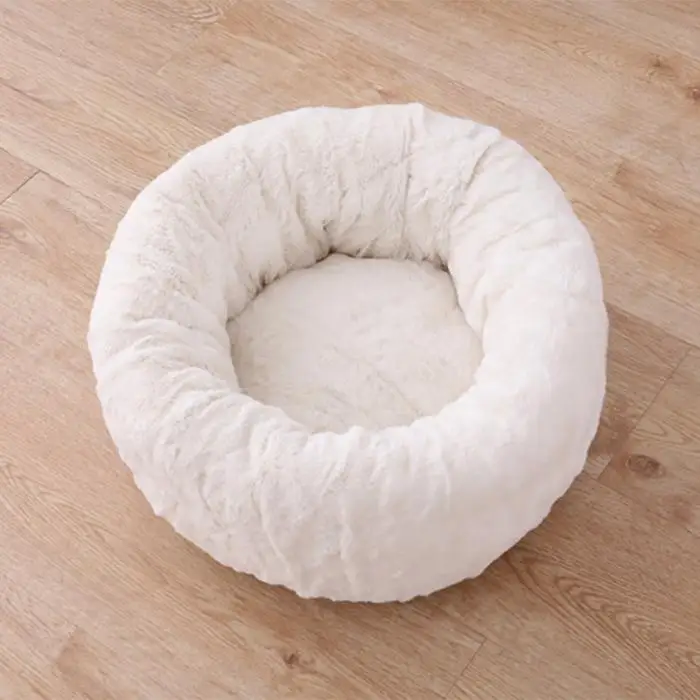 Теплый пончик Cuddler кошки собака кровать плюшевая собака Успокаивающая кровать Pet спальный коврик трость делла леттиера дель Гатто дель латте rotondo UYT магазин
