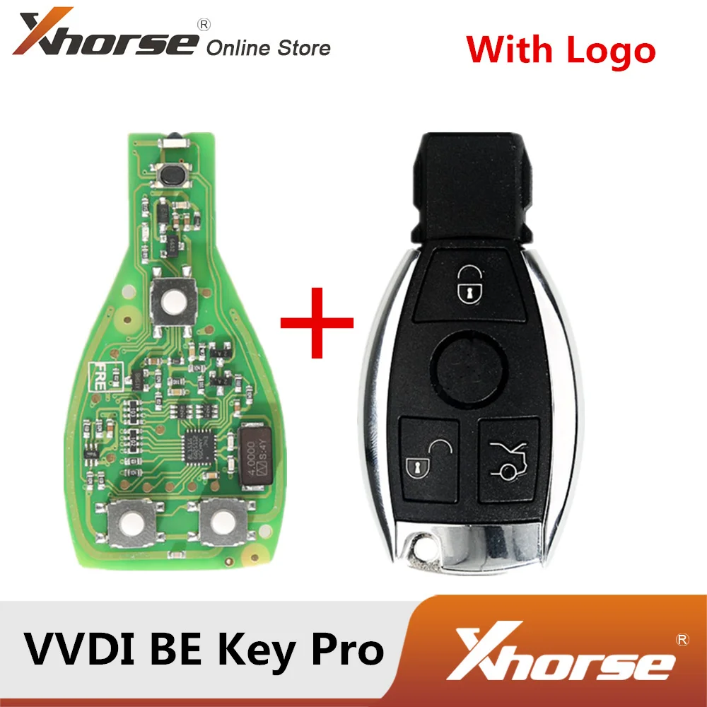 Xhorse VVDI BE Key Pro Improved Version with Smart Key Shell 4 Button for Benz Get 1 Free Token for VVDI MB Tool afbeelding