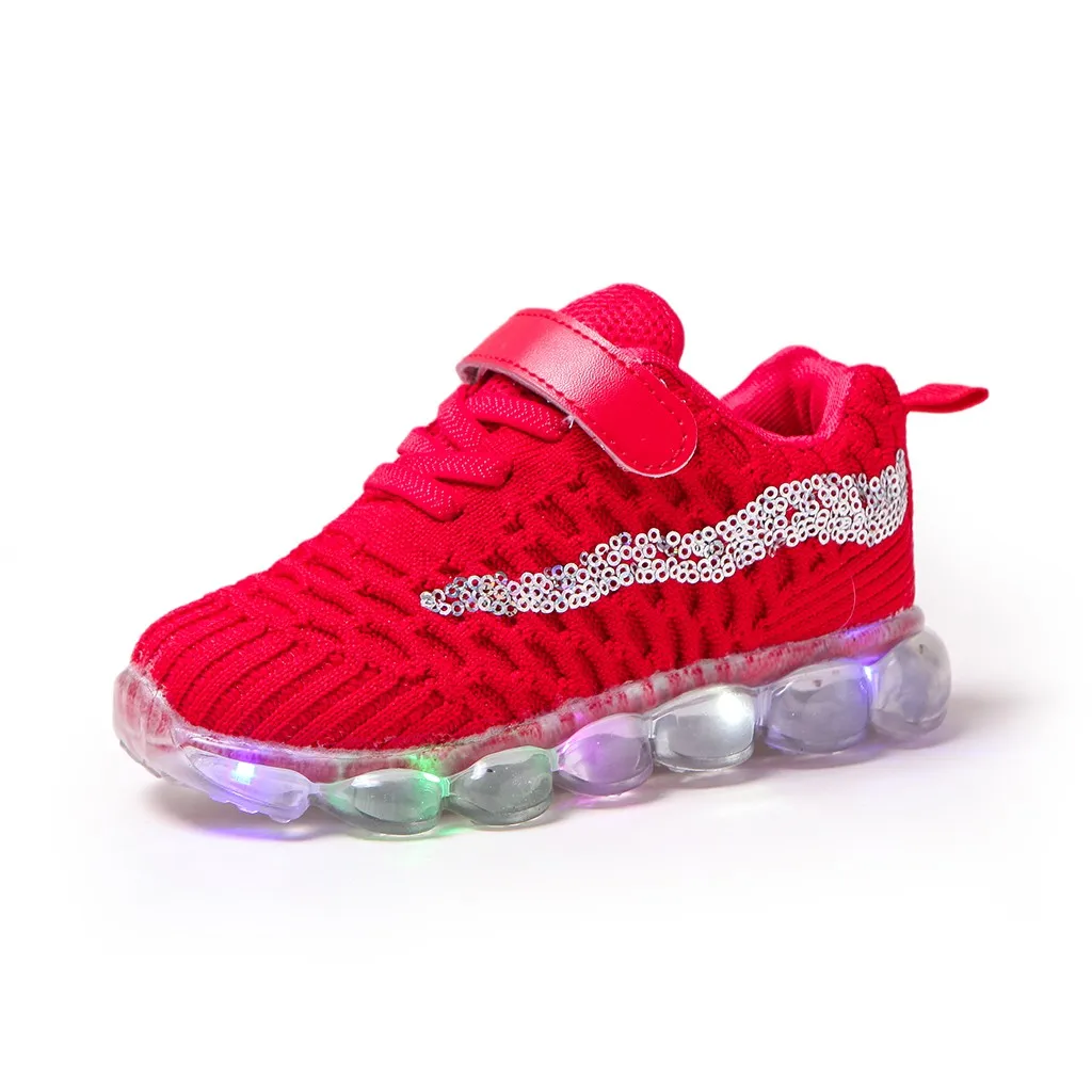 toddler first walk shoes newborn shoe Children Kid Baby Girls Boys Bling Led Luminous Sport Run Sneakers Casual Shoes#smt