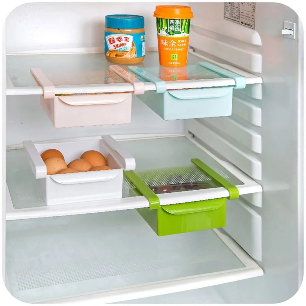 

Kitchen supplies refrigerator storage rack drawer partition frame plastic shelf multi-function rack Dropshipping