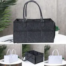 Baby Felt Cloth Portable Storage Bag Foldable Large Size Diaper Caddy Changing Table Organiser Toy Storage Basket Car Organizer