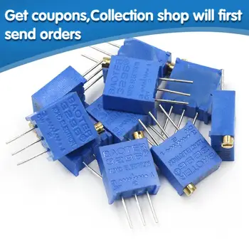 

10pcs 3296W 3296 50 100 200 500 ohm 1K 2K 5K 10K 20K 50K 100K 200K 500K 1M ohm 103 100R 200R 500R Trimpot Trimmer Potentiometer