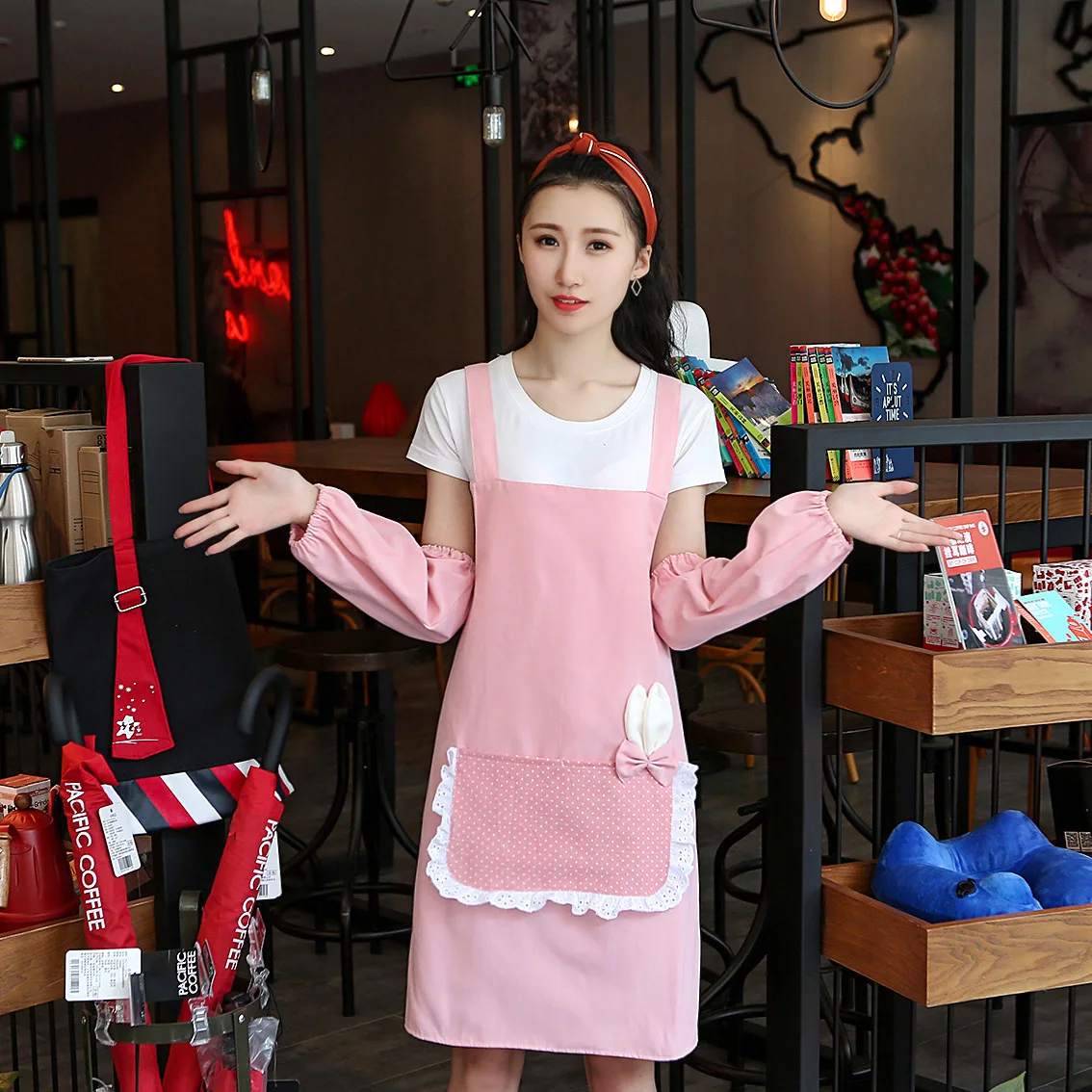 

Фартук женский модный домашний корейский вариант Милая кухня ресторан водонепроницаемый и маслостойкий милый принцесса