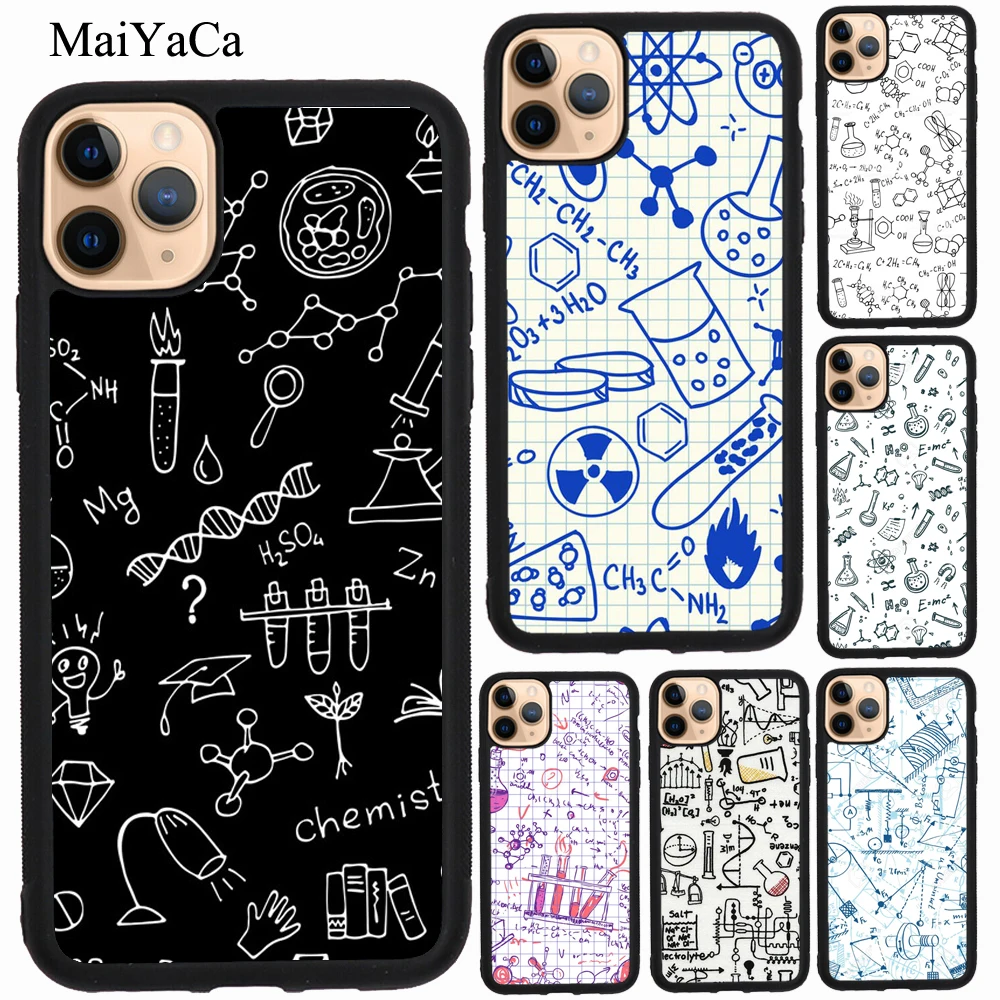 Чехол MaiYaCa Science Chemistry formuls для iPhone 11 Pro Max 12 mini XS X XR SE 2020 6S 7 8 Plus Fundas|Бамперы| |