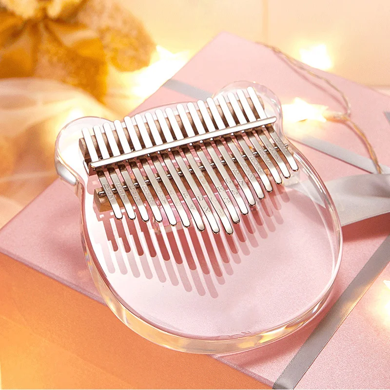 

Kalimba 17 Keys Crystal Thumb Piano Acrylic Transparent Black 17 Key Music Keyboard High-Quality African Kalimba Finger Piano