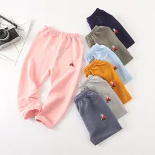 Лидер продаж от производителя прямые продажи 19 летняя детская эластичная вискоза лен анти противомоскитные штаны тонкие спортивные штаны K10