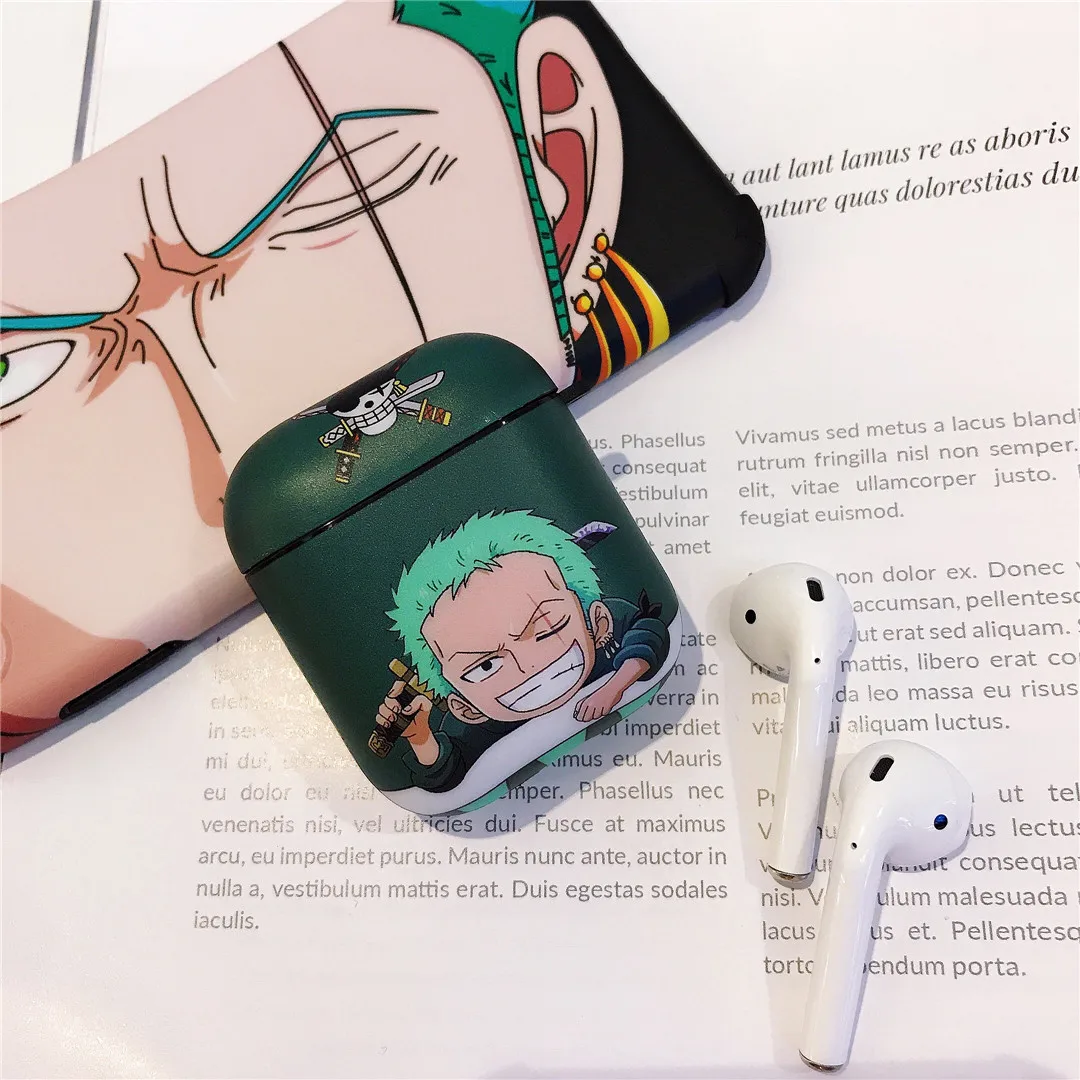 Мультфильм one piece Луффи Зоро ace чехол Bluetooth беспроводной Чехол для гарнитуры для Apple Airpods pro 3 2 модные милые наушники мягкий чехол