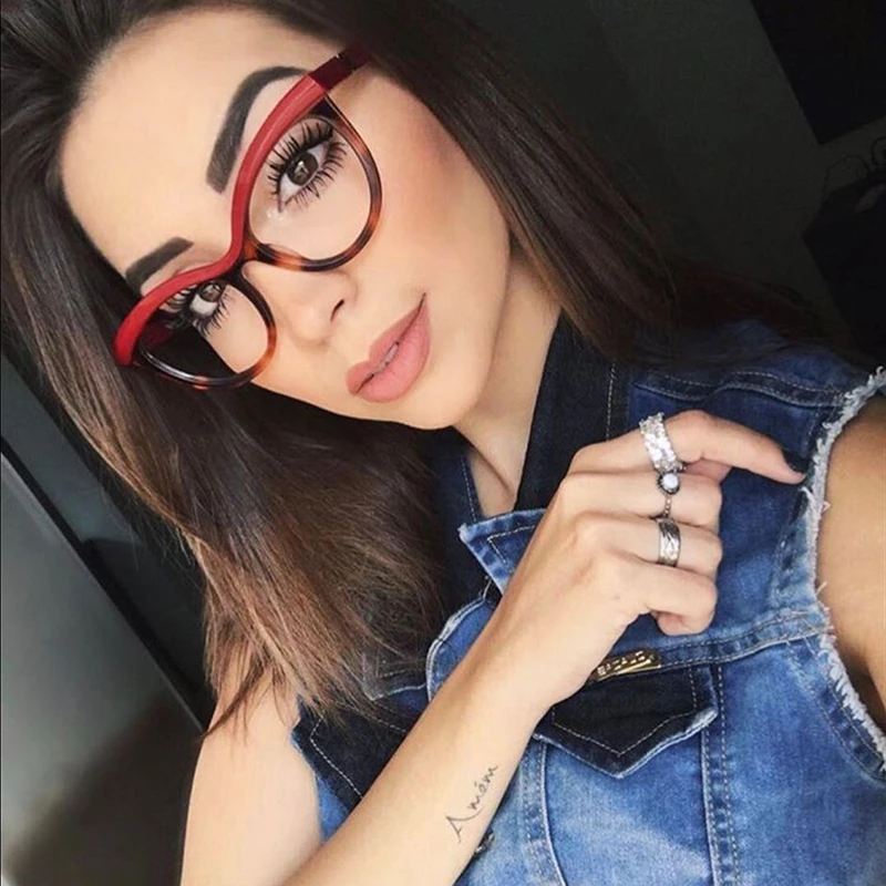 

OUBR ladies trend glasses frame brand designer computer optical glasses lightweight and comfortable UV400 glasses