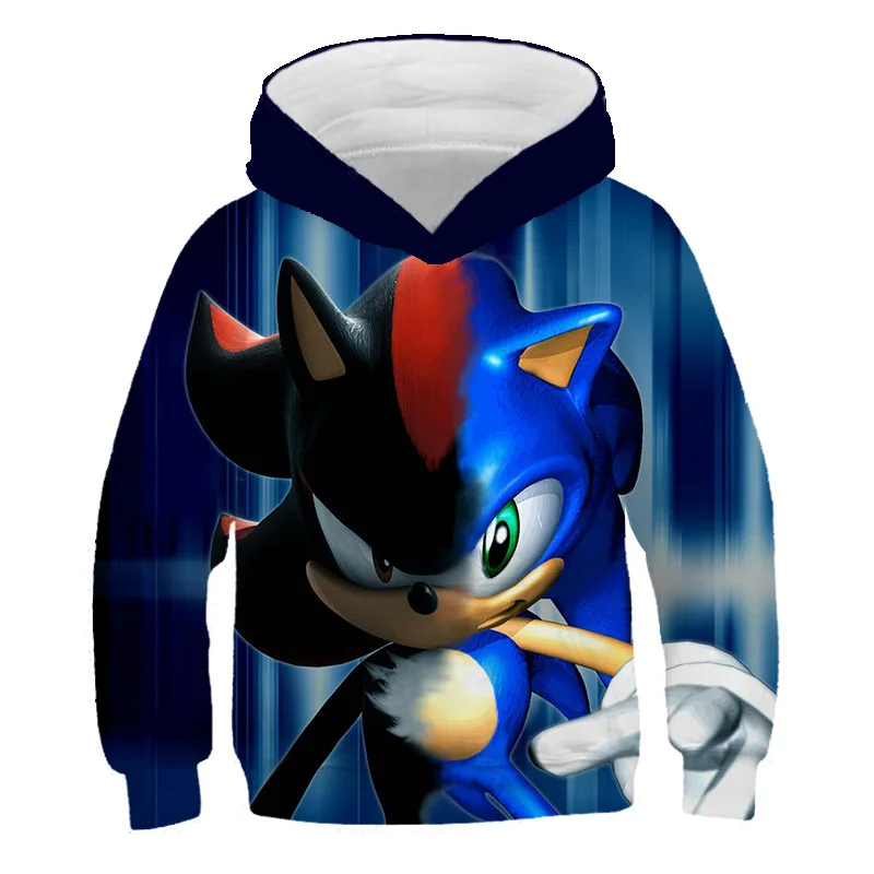 Худи Sonic hedgehog для мальчиков и девочек Осенние Топы с мультяшными персонажами