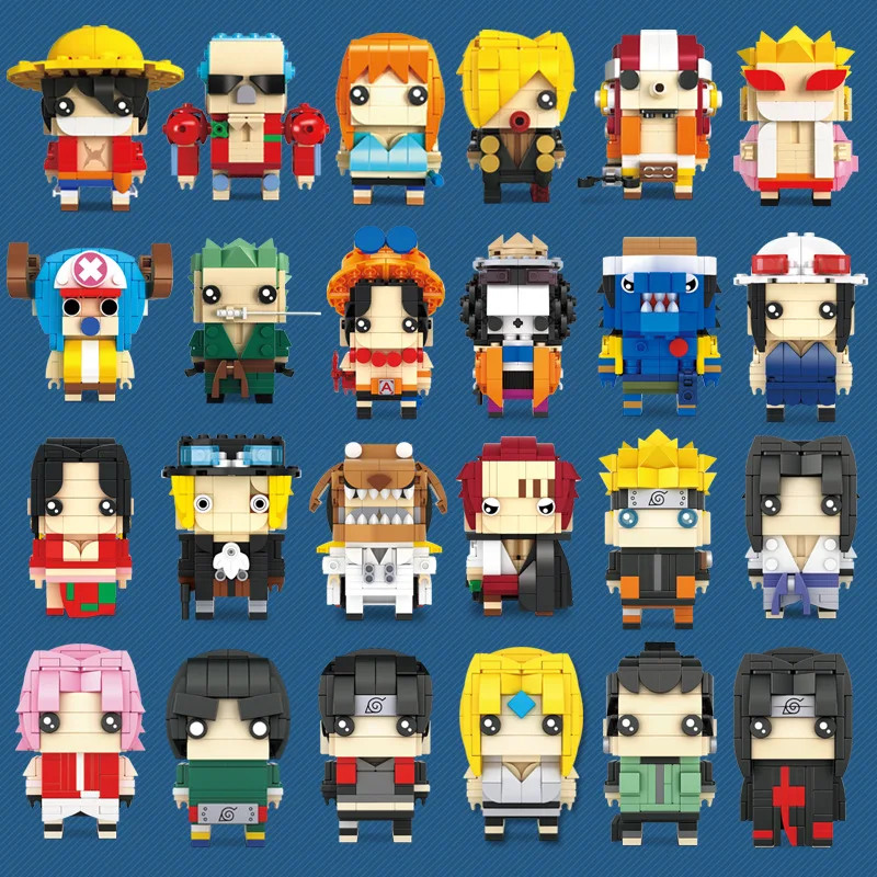 Слитный конструктор Hsanhe Naruto Sasuke Луффи Чоппер хоккейк сделай сам маленькие детали
