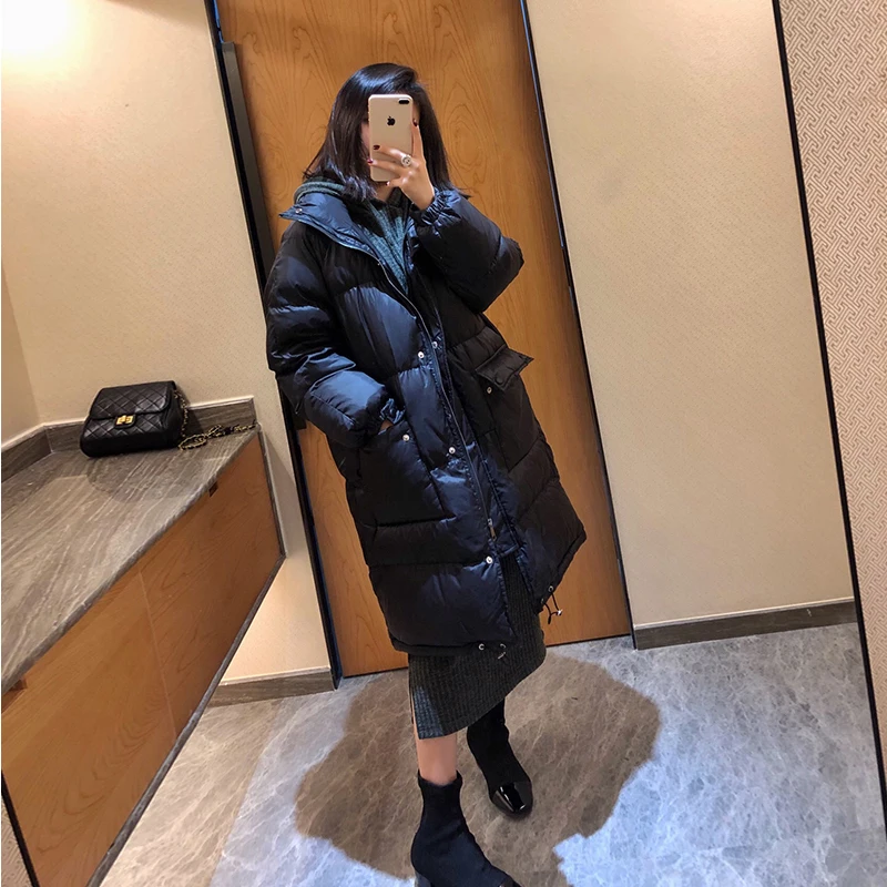Зимняя куртка для женщин женские длинные парки Mujer плотное зимнее пальто для женщин теплая женская верхняя одежда с капюшоном AA-547
