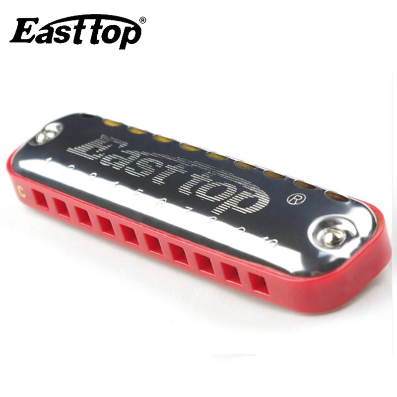Высококачественная губная гармоника EASTTOP овальная для игры с 10 отверстиями