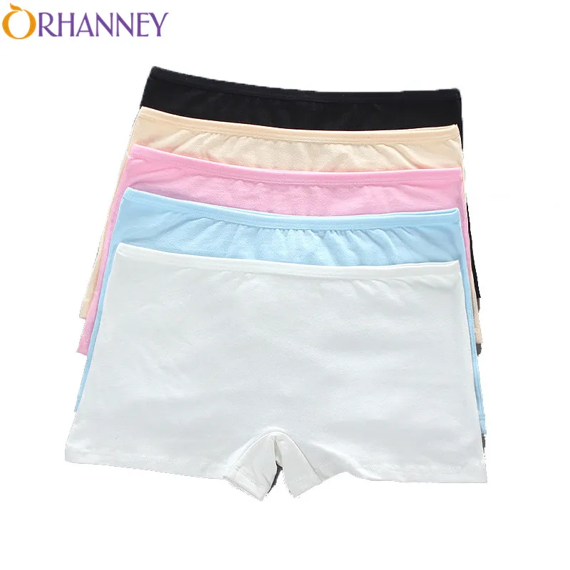 Трусы-боксеры для девочек 4 шт./лот нижнее белье подростков шорты школьников из