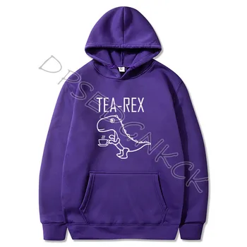 

Tea rex mens Hoodies funny joke pun jurassic dinosaur drink coffee novelty gift Sweatshirts Men and women Sweatshirt Tops A2