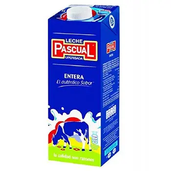 

Leche Pascual Entera - PACK 30 BRICKS - Formato de 1L Total de 30L de leche Entera - Incluye servicio de envío urgente 24/48h