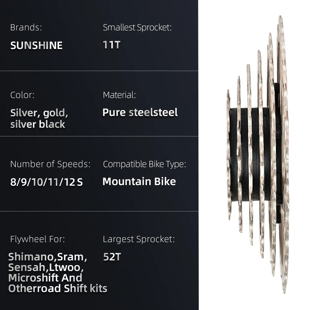 マウンテンバイクカセット,フリーホイール,k7スプロケットホイール,hg