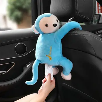 

New Car Pipi Monkey Hanging Tissue Box Blue