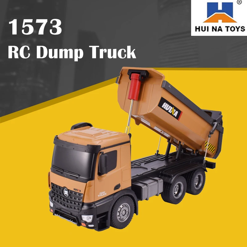 

HUINA TOYS 1573 1/14 10CH Alloy RC Dump Trucks Engineering Construction Car Remote Control Vehicle Toy RTR RC truck gift for boy