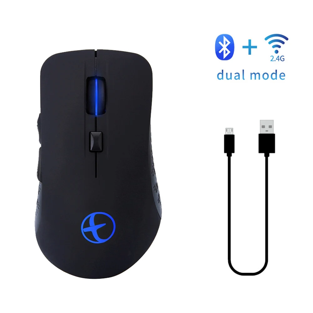 Bluetooth 4,0, универсальные компьютерные игровые мыши, бесшумная оптическая мышь для ноутбука, для рабочего стола, двойной режим, легкая беспроводная мышь, RGB светодиодный