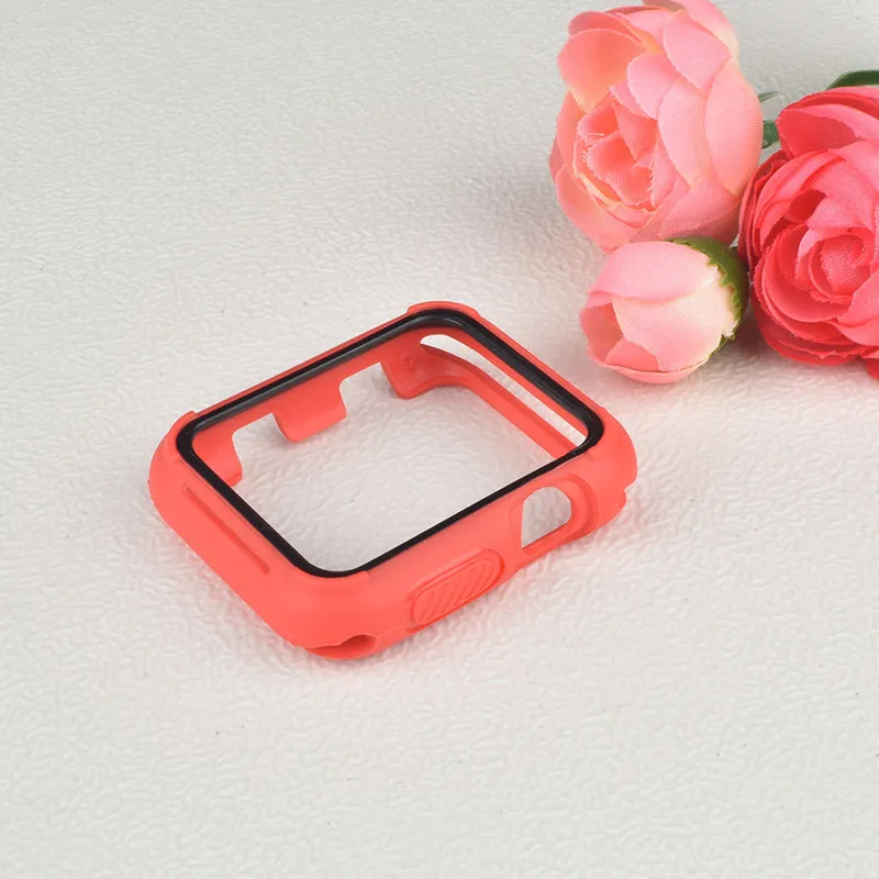 ТПУ чехол для Apple watch Case Apple watch 4 44 мм 40 мм силиконовые защитные часы бампер матч Nike спортивный ремешок аксессуары 44 40