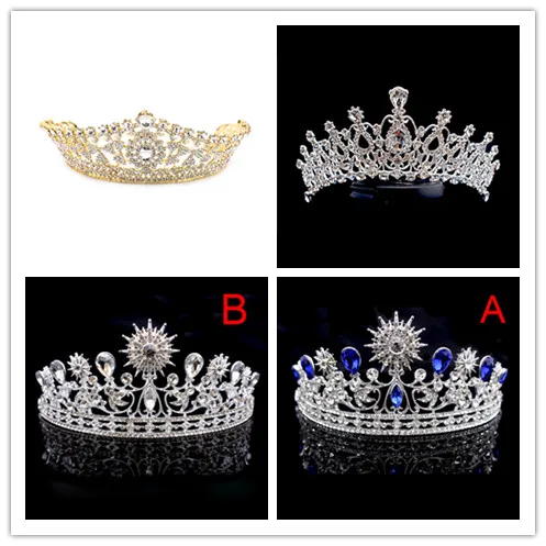 Bridal Crown Tiaras Hair Band Women Wedding Crown Jewelry Headband Hoop Tiara For Women Bride Wedding Hair Accessories 3 Styles