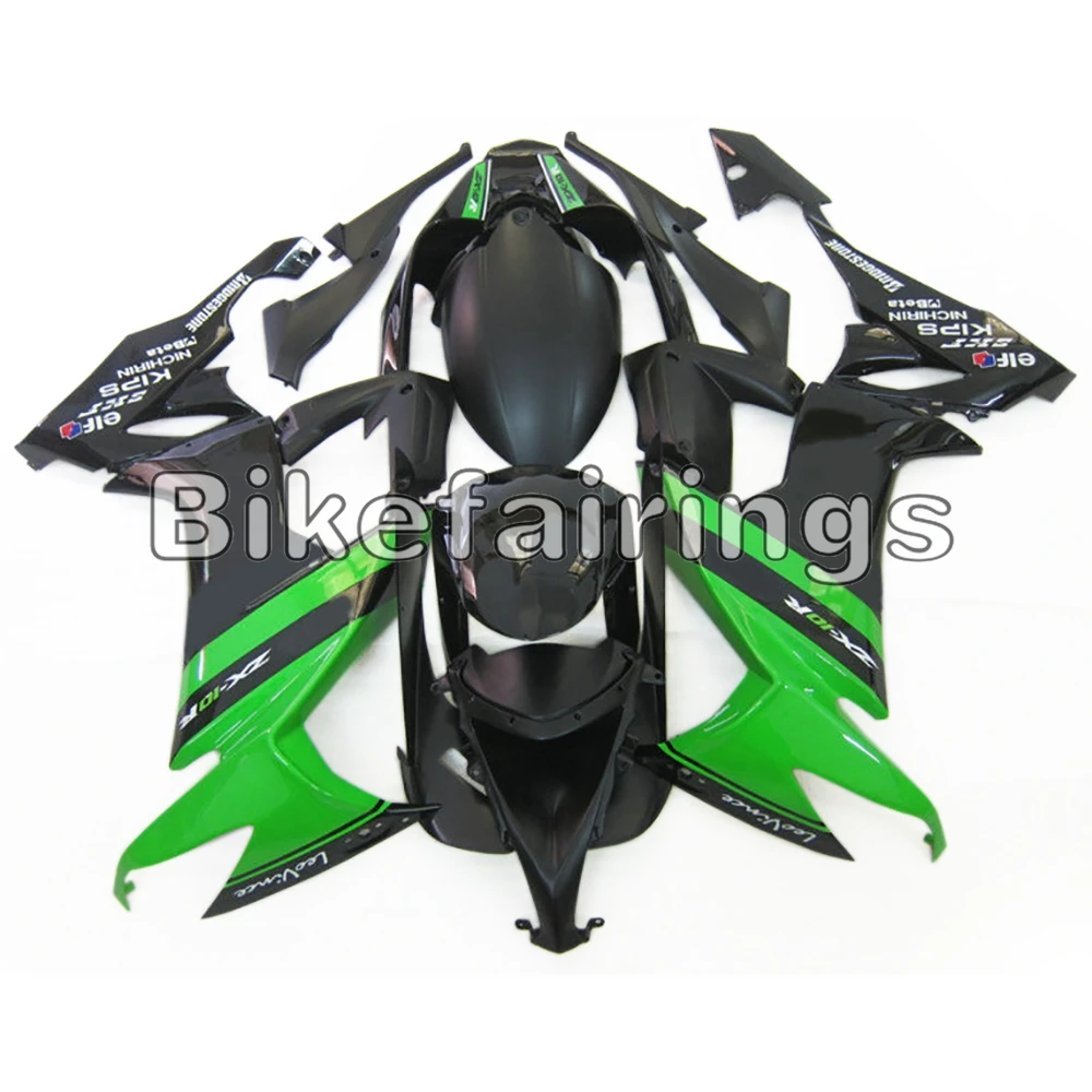 Кузов мотоцикла для Kawasaki Ninja ZX10R 2008 2009 2010 Обтекатели инжекционные Cowlings ABS пластиковые комплекты кузова черные зеленые панели